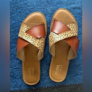 Slip-on leather FARYL sandals